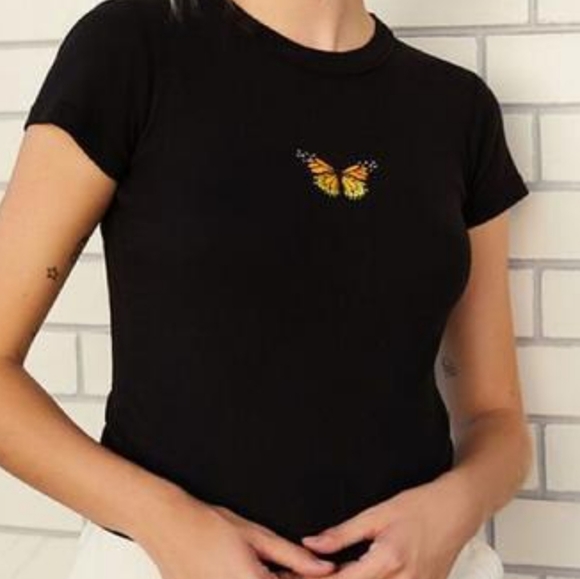 Brandy melville John Galt butterfly top - Picture 2 of 8